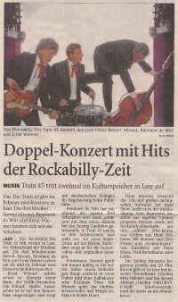 Doppel-Konzert mit Hits der Rockabilly-Zeit